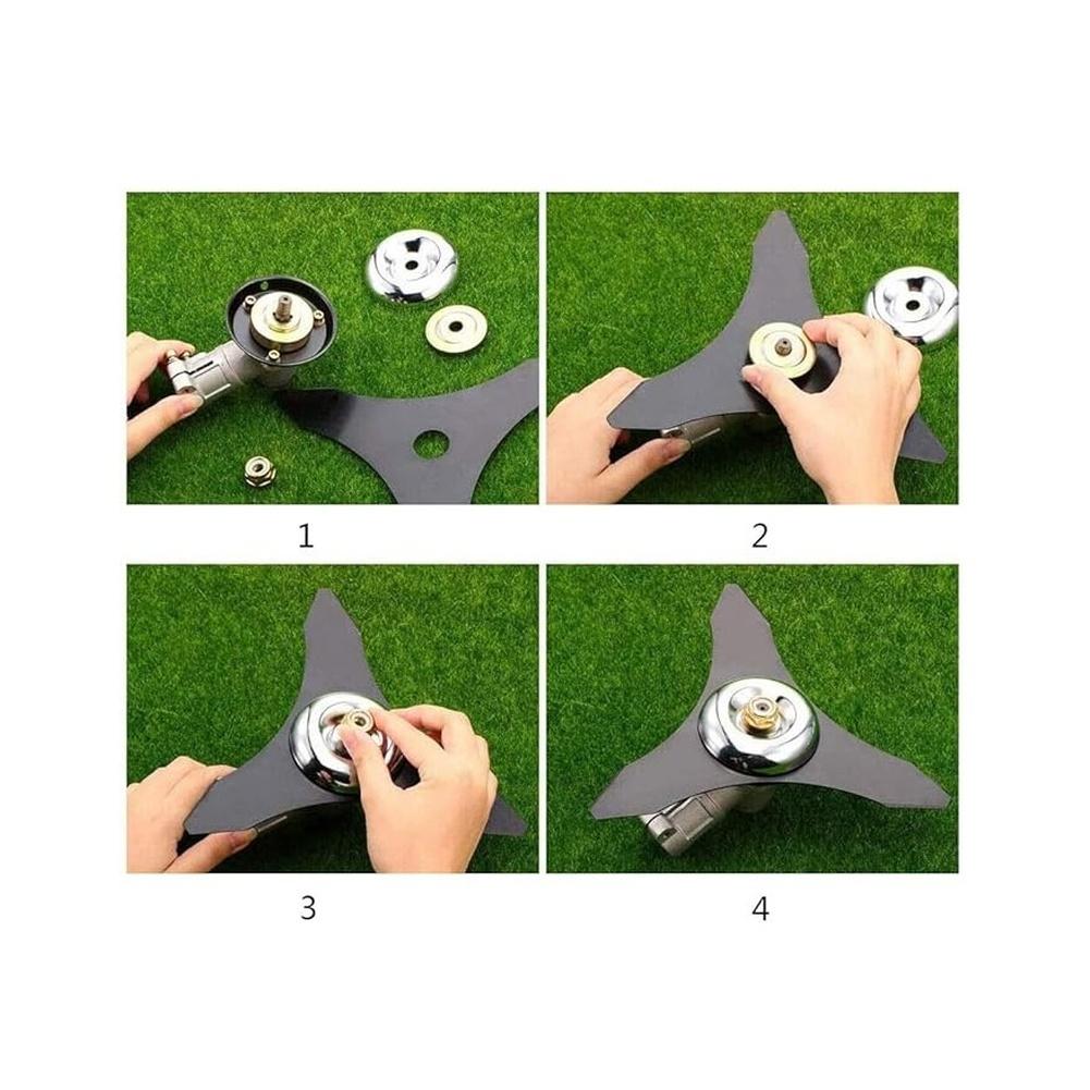 Steel Wire Plant Removal Disc Brush Cutter Head Set 6 Pieces Compatible with For Lawn Mower for Efficient Grass and Cutting