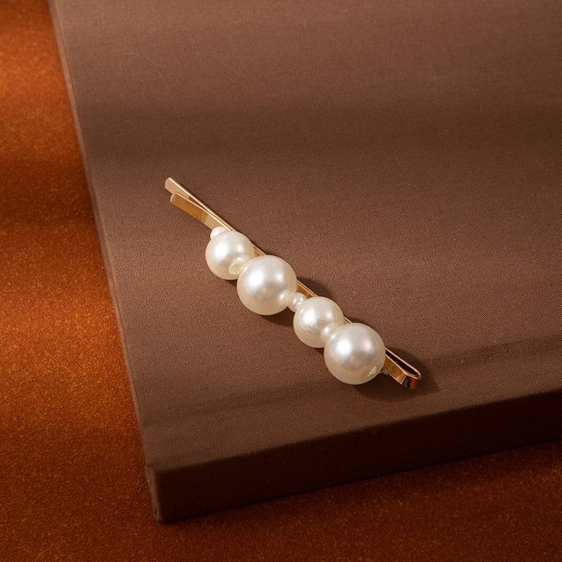 Pearl Word Clip Women'S Temperament Bangs Forehead Broken Hair Edge Clip High Sense Simple Bb Clip