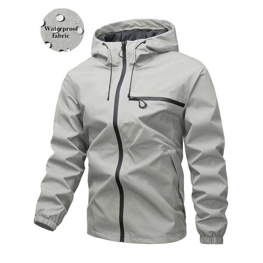 Men's Windproof Hooded Workwear Jacket - Spring & Autumn Casual Trend