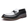 Men's Large Size Leather Slip-On Shoes - Pointed Toe, Thick Sole, Formal & Casual Driving Loafers Size 46