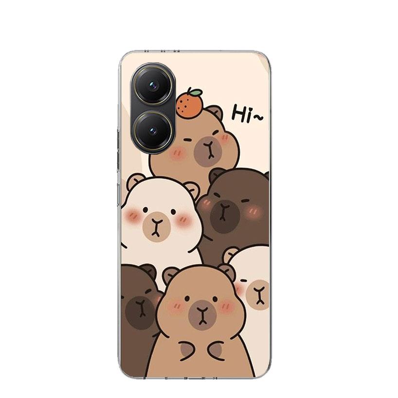 Funny Capybara Cartoon Animal Phone Case For Xiaomi Poco X3 X5 X6 X7 X4 Nfc F7 Ultra F6 F5 Pro F4 Gt F3 M6 M5S M4 M3 Art Cover C