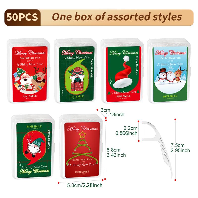 

(Christmas Series) RIMI SMILE-50/150/300/600PCS - Smooth Flosser - Essential tool for cleaning teeth gaps after Christmas dinner