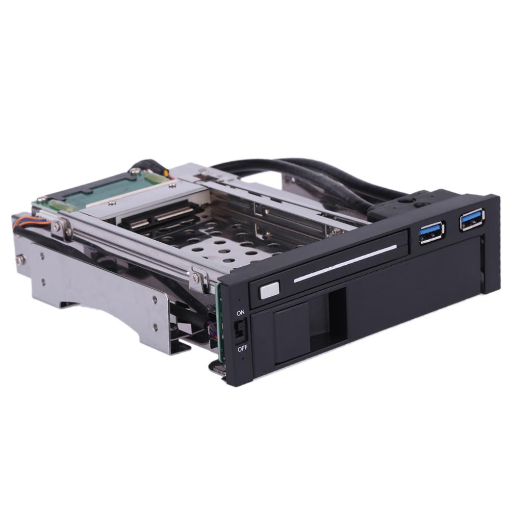 Dual Bay 3.5  + 2.5  Inch SATA III Hard Drive HDD & SSD Tray Caddy Internal Mobile Rack Enclosure Docking Station with