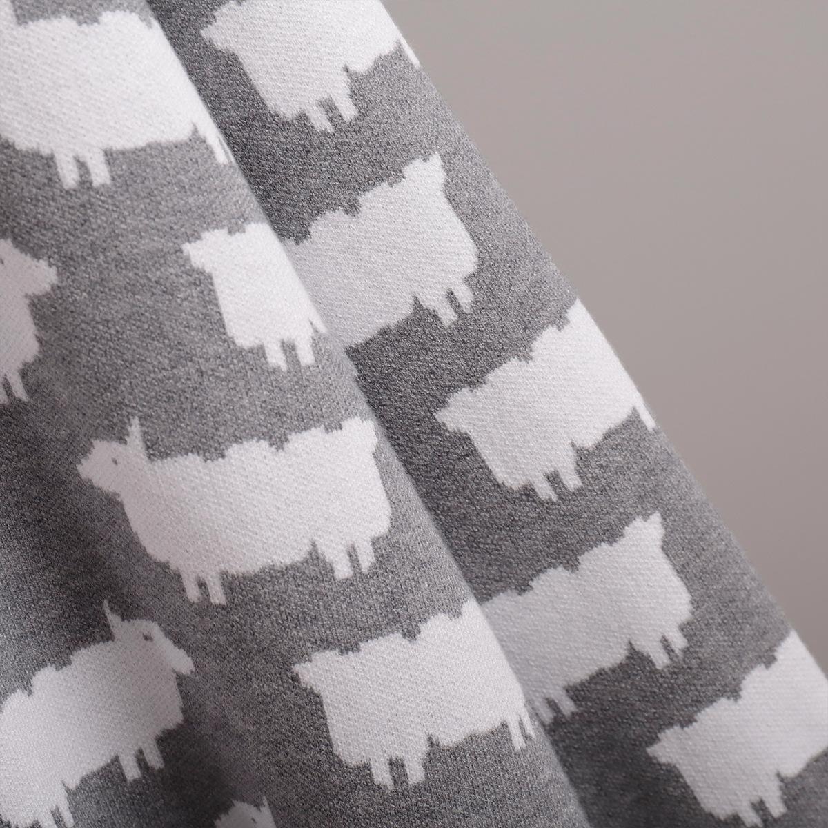 Круглый вырез альпака принтованный свитер осень и зима новый женский свободный — фото 14