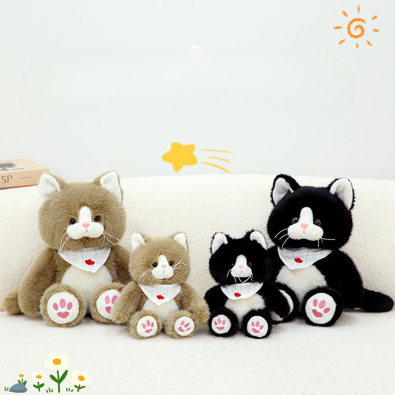 Niedliche Katze Plüschtier Katze Puppe Wurfkissen Kindergeschenk Kätzchen Stoffpuppe Geburtstagsgeschenk