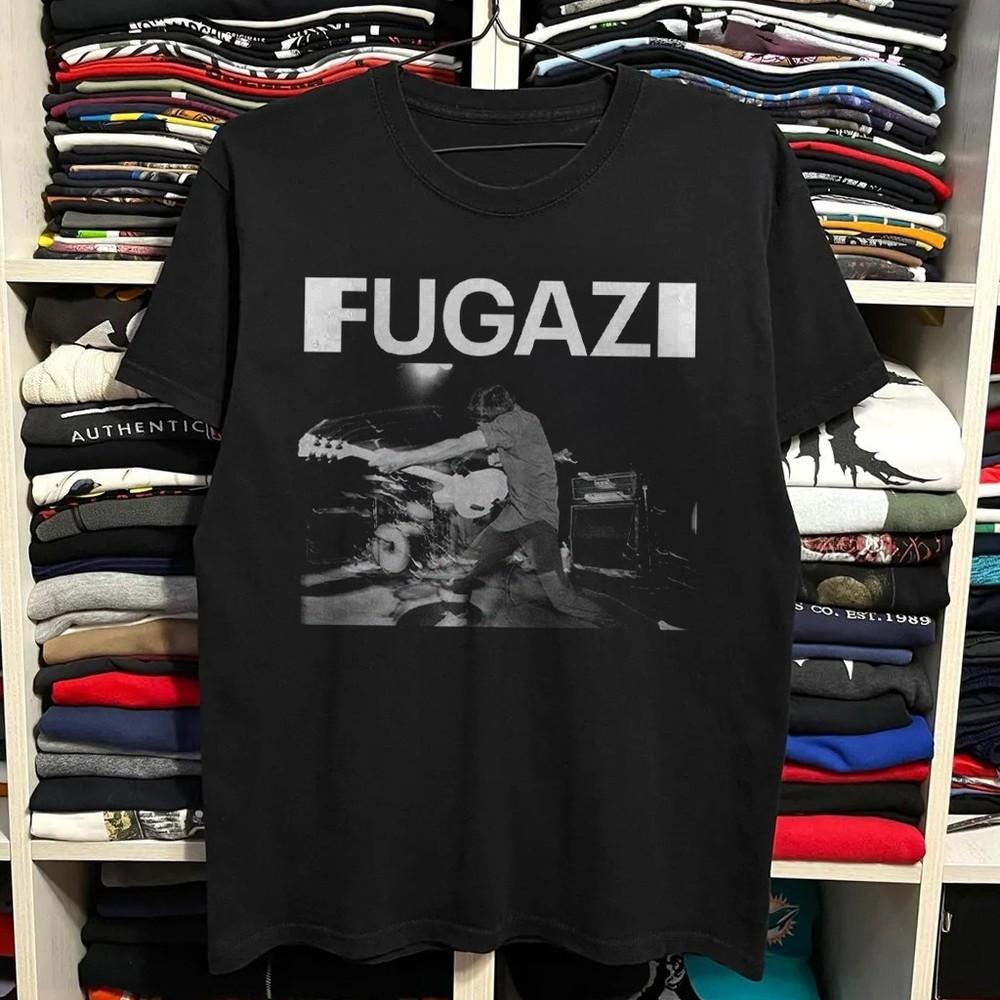 Rare Fugazi Live Concert Band  Black Cotton Tshirt Size S5XL Unisex T-Shirt XXXL