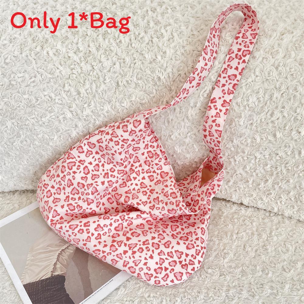Vintage Leopard Print Canvas Tote Bag With Magnetic Closure For Casual Daily Use