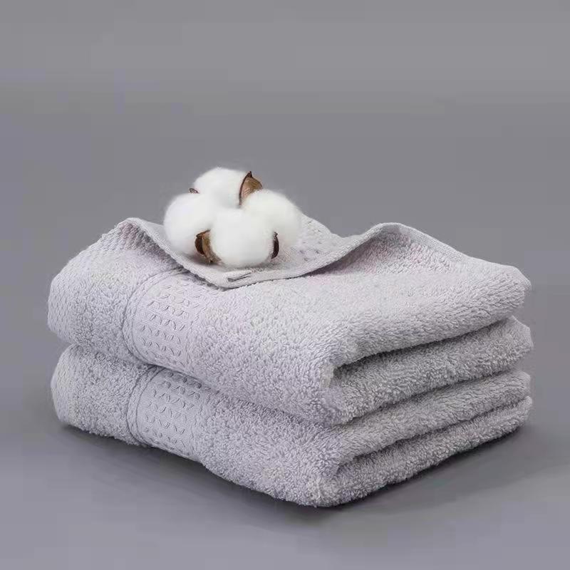 Towel cotton grid satin file household pure cotton plain face towel combed long-staple cotton towel supply