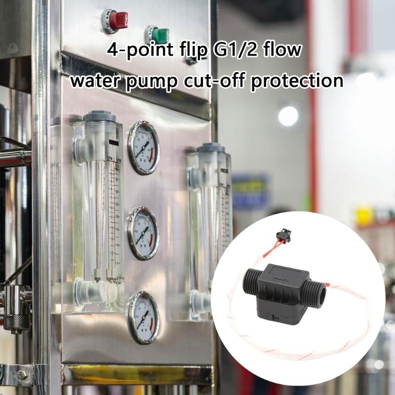 G1/2 4 Point Water Flow Sensors Fluid Flowmeter Switches Counter Hall Control Machine Flow Meter 1-30L/min