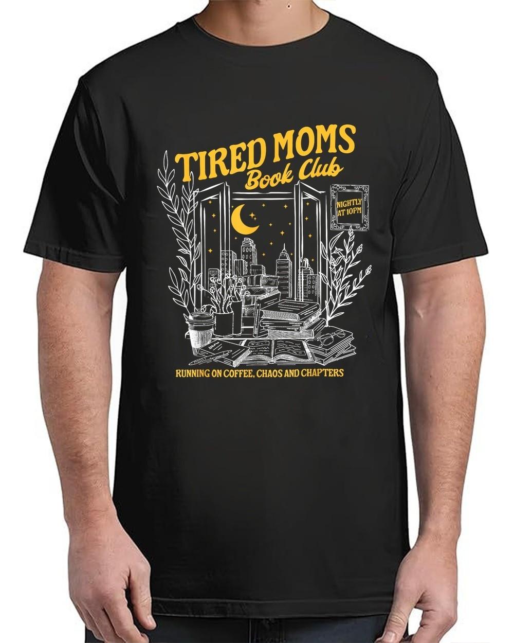 Retro Tired Moms Book Club Bookish Booktrovert For Adult S-4XL T-Shirt S разноцветный