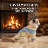 Fashion Patchwork Warm Cat Cotton Coat Anti Shedding Autumn Winter Clothes For Small Cats Cold Weather Indoor Outdoor Use