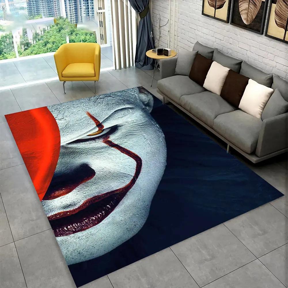 Postava z hororového filmu Chucky Saw Cartoon Area Koberec, Koberec Koberec do obývacího pokoje Ložnice Pohovka Rohožka Dekorace Protiskluzová podložka na podlahu