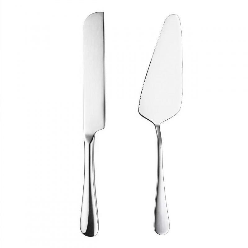 European Style Cake & Pizza Spatula Set - 410 Stainless Steel, Set of 2, Gift Box for Birthday Parties