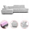 Corner Sofa, Foldable, F, Sleeping, Savio, Left, Family Furniture, Gray Corduroy