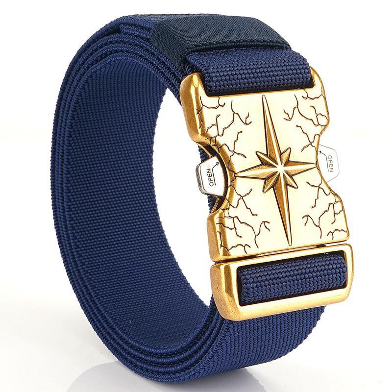 

TUHSI 3.8cm Quick-release Buckle Casual Outdoor Fashion Brand Jeans Belt Canvas 125cm