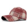 Unisex Autumn/Winter Classic Plaid Baseball Cap - Hard Top Duckbill Sun Hat