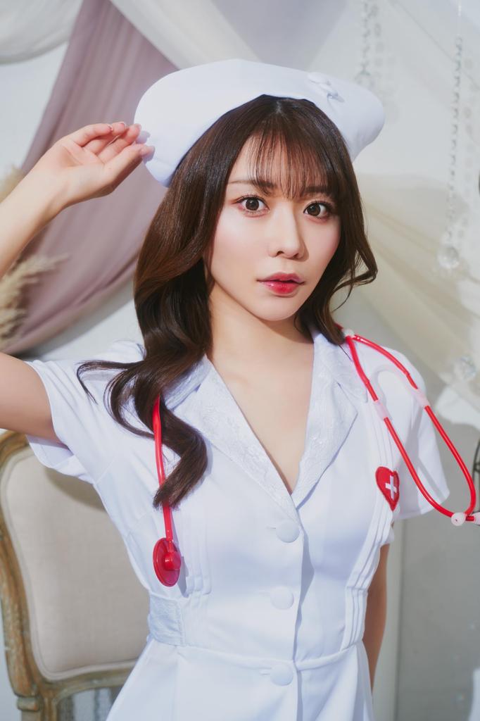 Clearstone GLOWHOLIC Cosplay Halloween Open Collar Nurse M White Women's