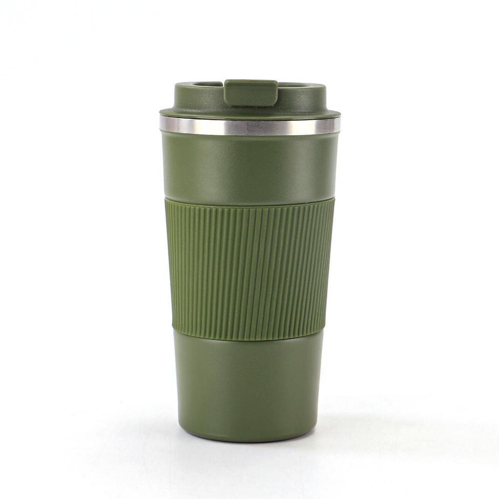 Large Capacity 304 Stainless Steel Coffee Cup with Silicone Sleeve - Double-Wall Vacuum Insulated Travel Mug