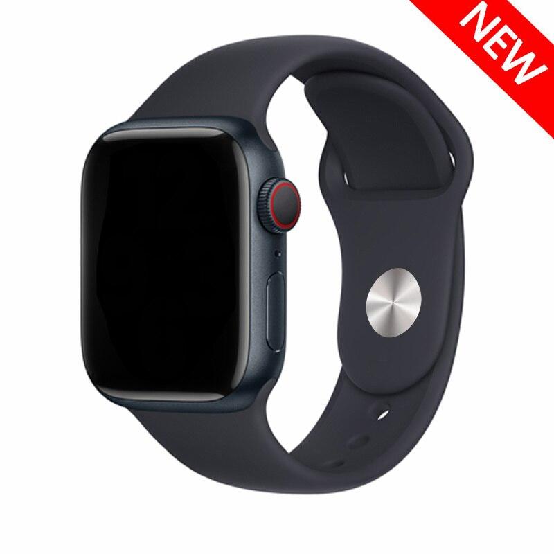 Silikonový řemínek pro řemínek Apple Watch 44 mm 49 mm 45 mm 41 mm 40 mm 42 mm 38 mm náramek iwatch série 9 7 se 3 4 5 6 8 Pásek Ultra2
