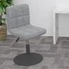 Vidaxl Bar Stool, Light Gray, Swivel, Upholstered In Velvet