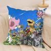 Anime DDigimon AAdventure Cushion Cover Silky Short Plush Invisible Zipper Dustproof Sofa Pillow Case For Home Decor