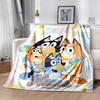 Bluey's Colorful Friends Customize Your Name Blanket Gift Customizable Blanket Ultra-Soft Great for Home Decor Seaside Nap Bedding for All Occasions