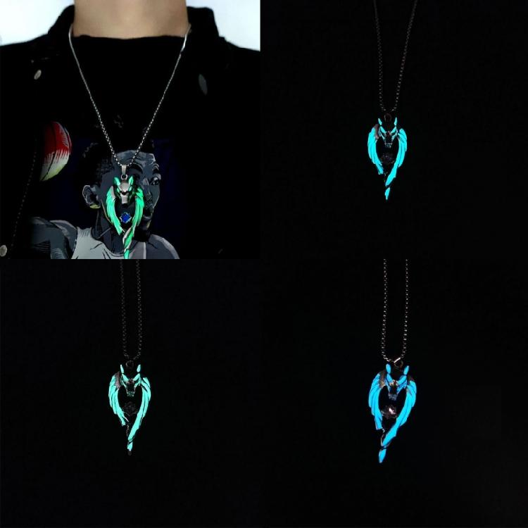 Colliers Punk Pendentif Loup du Nord Lumineux Bijoux de Fête Cadeau pour Femmes