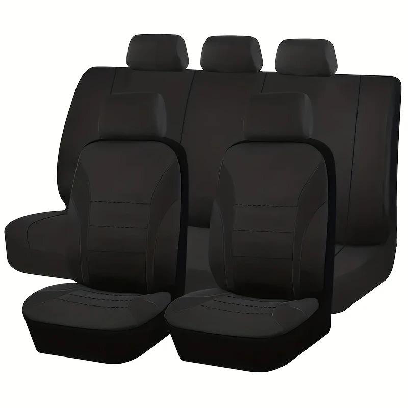 Universal Car and Minivan Seat Cover with Exclusive Waistline Design Fabric Cushion