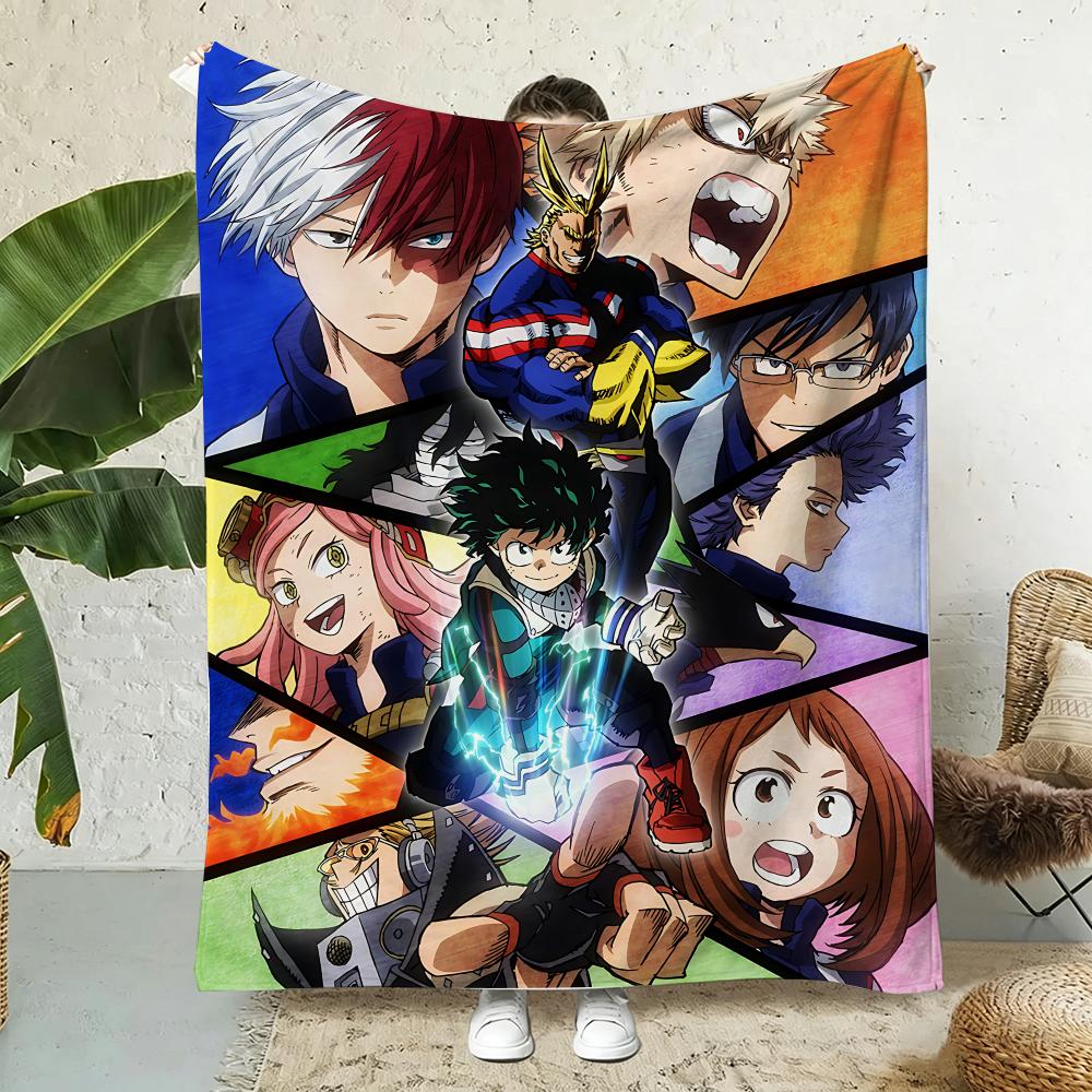 My Hero Academia Anime Throw 240g Flannel Blanket Lightweight Soft Skin-friendly Summer Thin Throw Blanket