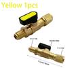 Air Conditioning Refrigerant Ball Valve 1/4" SAE Straight Shut-Off Valve for R134A R410A R22 R12 Charging Hoses AC Refrigerant