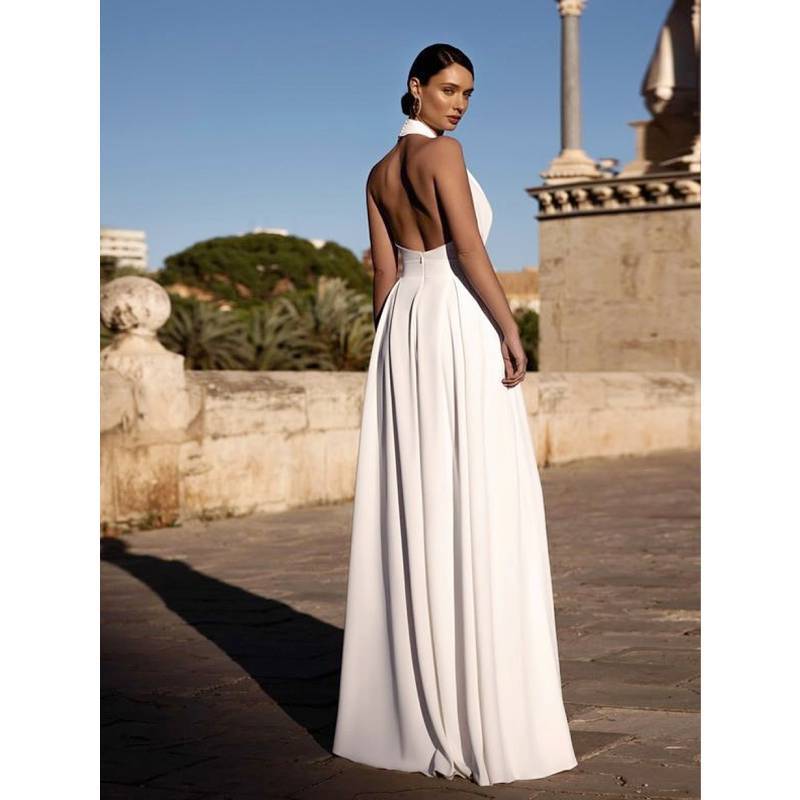 Tuta da donna in tessuto poliestere con design a blocchi di colore per eleganti serate e feste