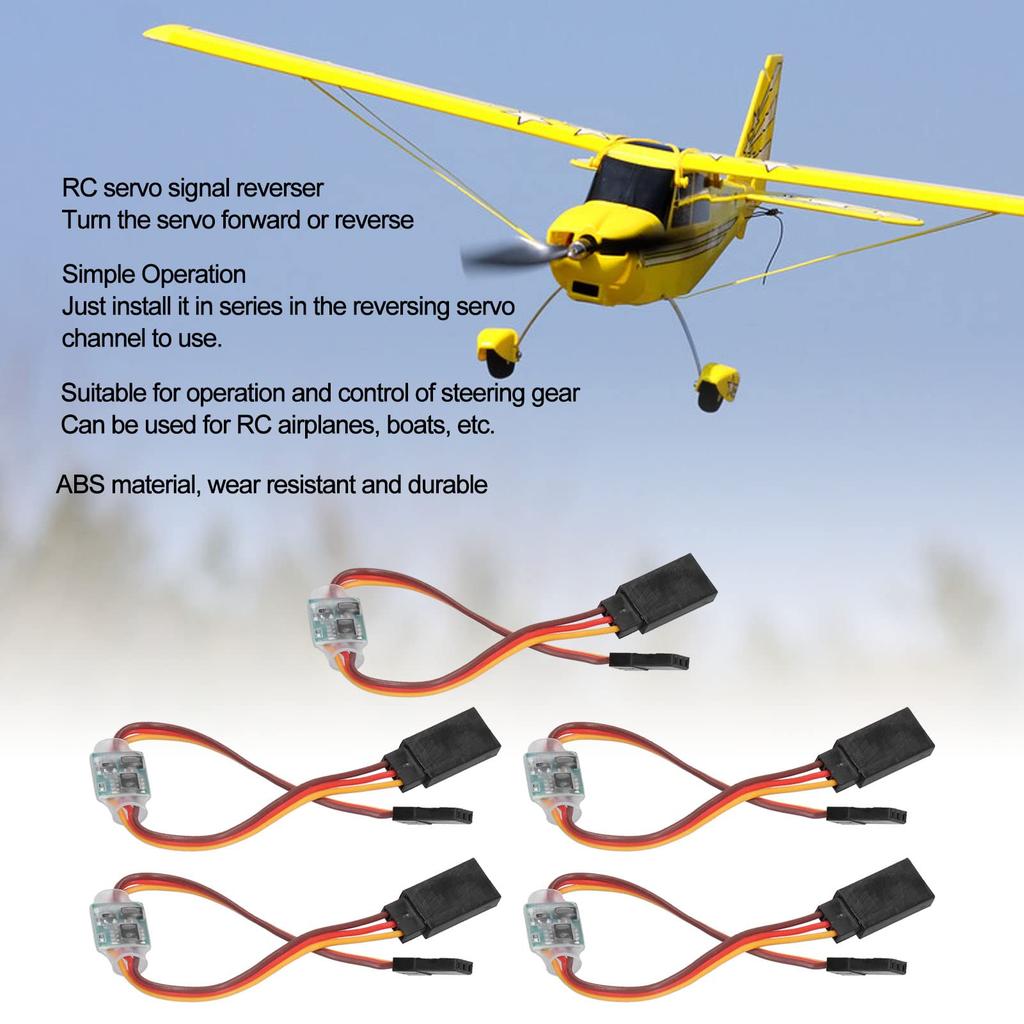 5pcs RC Servo Signal Reverser, 3.6V-24V 5A Universal RC Steering Servo Reverser Rotation Inverter for Aircraft Airplane Steering Gear