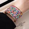 Bracciale Mano Anello Mano con Sassolini Colorati a Bocca Larga per Uomo e Donna, con un Bracciale da Braccio dallo Stile di Alta Gamma e Trendy.