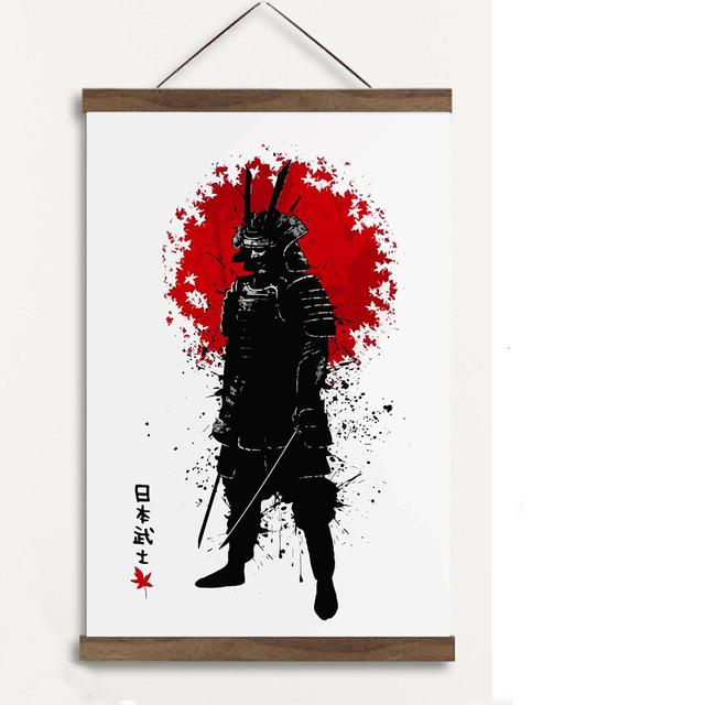 Japan Samurai Anime Poster Abstract Wall Art Bushido Canvas Painting Japanese Warriors Portrait Picture Print Home Wall Decor No Frame