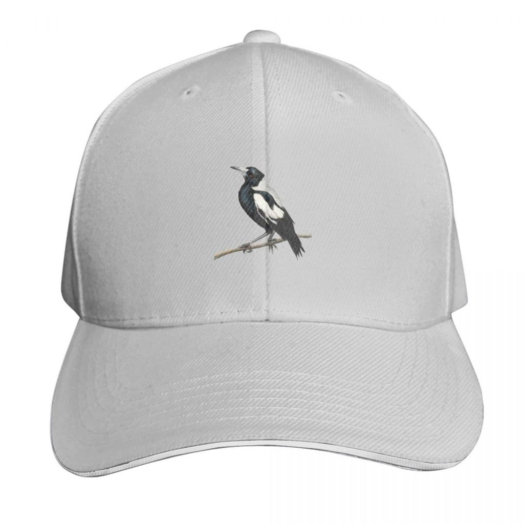 The Australian Magpie Collingwoods Iconic Bird Drawing Baseball Cap Gift For Him Her Casual Daily Wear Quick Dry Performance