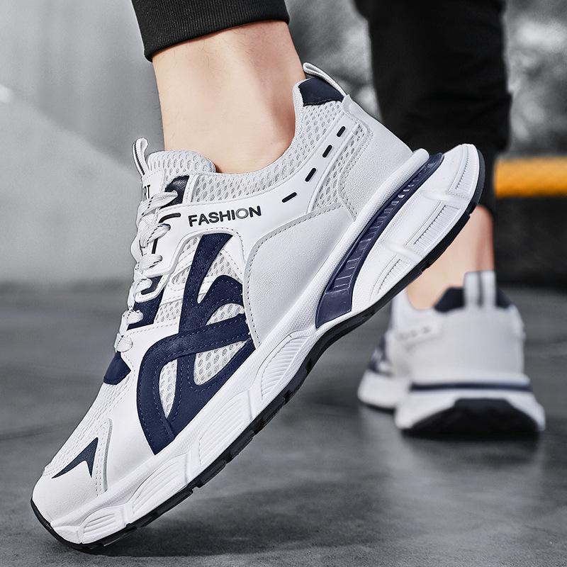 Men's Shoes Summer Breathable Youth Versatile Sports Casual Running Mesh Non-slip Raw Dad Shoes