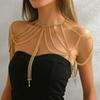Gold Color Body Chain with Tassel Shoulder Tops Chain Sexy Shoulder Chain  Party Jewelry