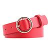 New Round Faux Leather Belt Women's Personality Belt Casual Round Buckle Belt