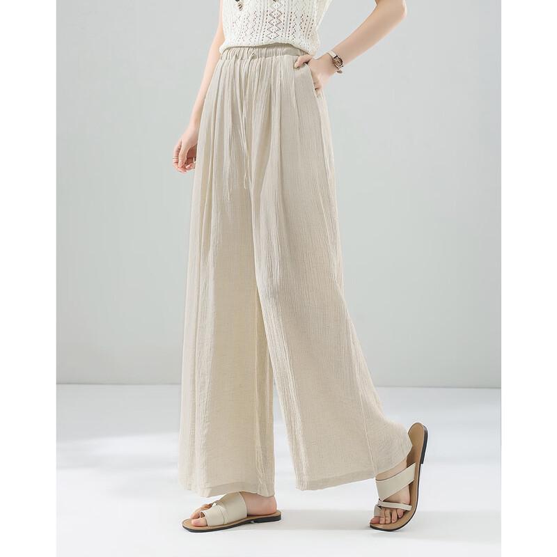 TERRE BLEUE Women s Linen Blend Straight Leg Pants XL
