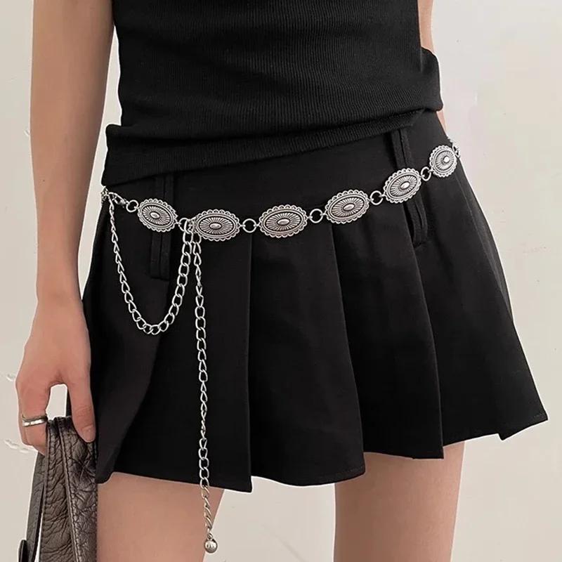 Ethnic waist chain accessories Bohemian versatile belt women's dress high-end dress with waistband metal retro
