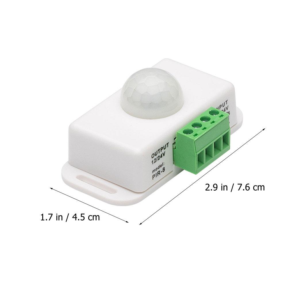 

2Pcs Motion Sensor 12-24V Pir Controller Infrared Sensor for LED Light Switch Motion Triggered Power Saving Timer China Mainland