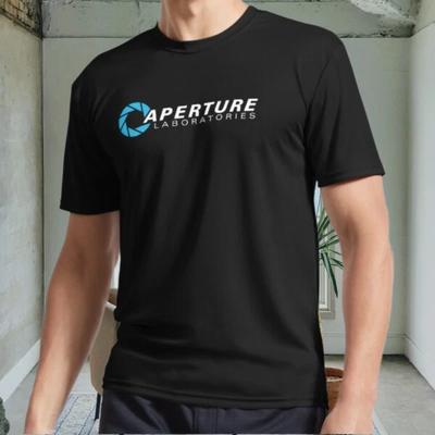 Neues Aperture Laboratories Aktives Logo Herren Schwarz T-Shirt Lustig Größe S bis 5XL