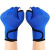 Swimming Equipment Freestyle Stroke Palm Rubber Hand Webbed Swimming Gloves Duck Palm Hand Pu Men's and Women's Half Finger Hand Poof