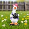 Gardening Duck Statue Outdoor Garden Yard Farm Duck Resin Figurine