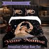 Personalized 3Pcs Bedding SetTaylor Swift Custom Text Duvet Cover Pillowcase Set Bedroom Gift