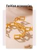 18k Gold-Plated Geometric Hollow Chain Open Bracelet
