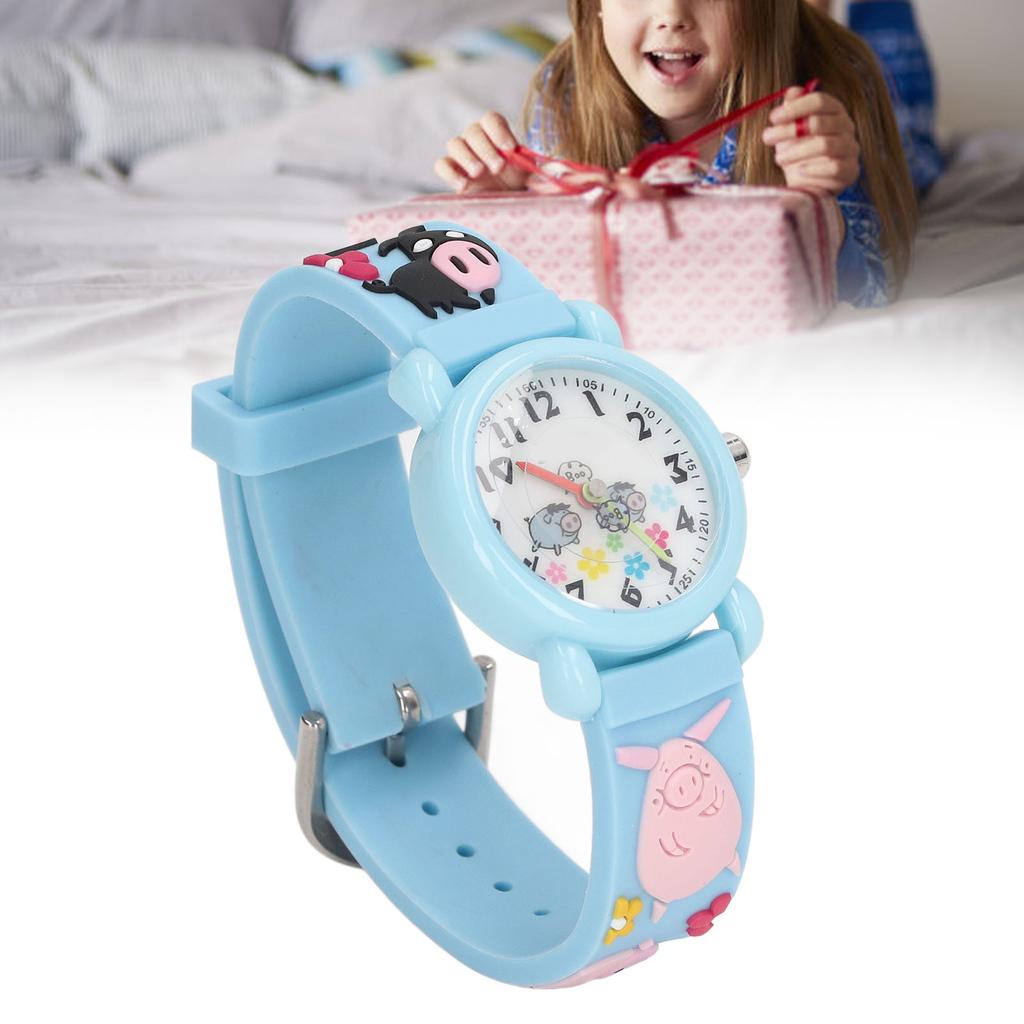 3D Cartoon Watch Toys Clear Scale Cute Decoration Waterproof Kids Watch for 3 To 8 Years Old Boy Home School