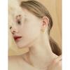 Folded Curved Texture Ball Earrings Light Luxury High-end Earrings
