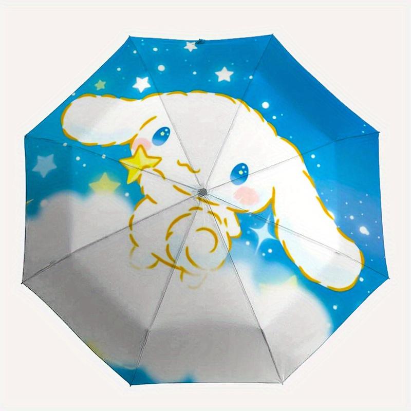 1pc Starry Sky Cinnamoroll Sanrio Pattern Umbrella, Fashionable, Personalized, High-Value Folding Umbrella, a Must-Have for Summer, 8-Rib Durable Iron