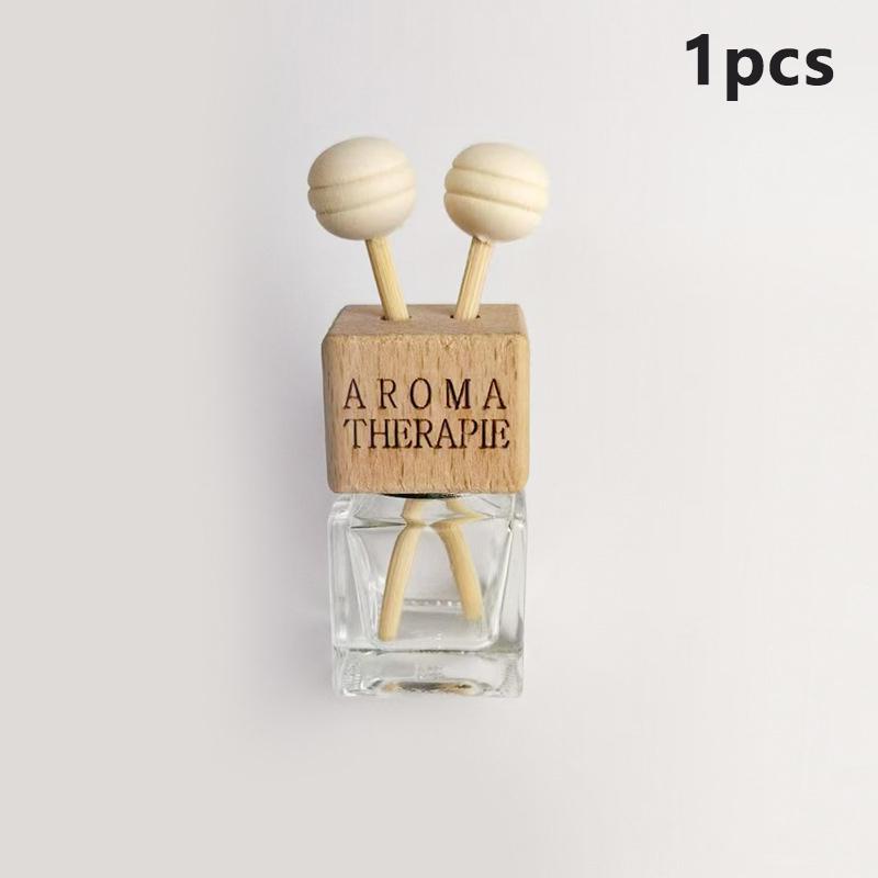 Car Fragrance Empty Glass Bottle Cute Car Air Freshener Bottle Perfume Clip Air Vent Outlet Aromatherapy Essential Oils Diffuser